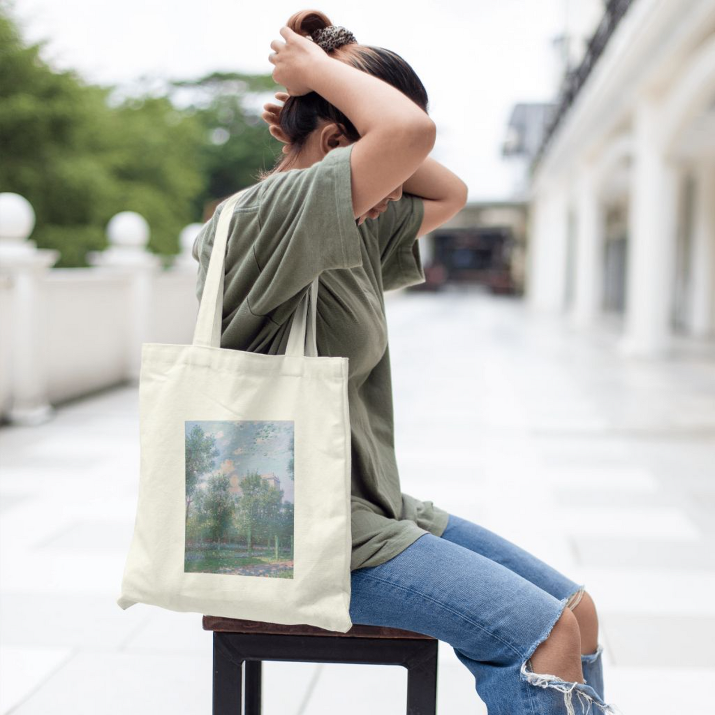 Tranquil Landscape Canvas Bag