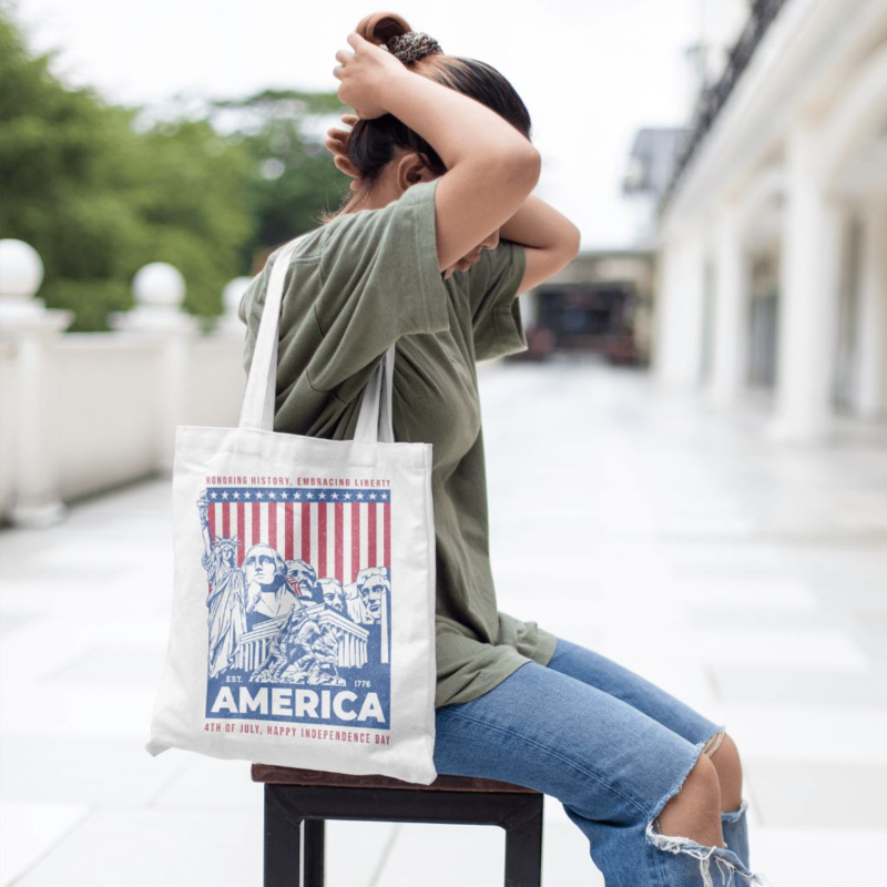 Honoring History，Embracing Liberty - Happy Independence Day Tote Bag