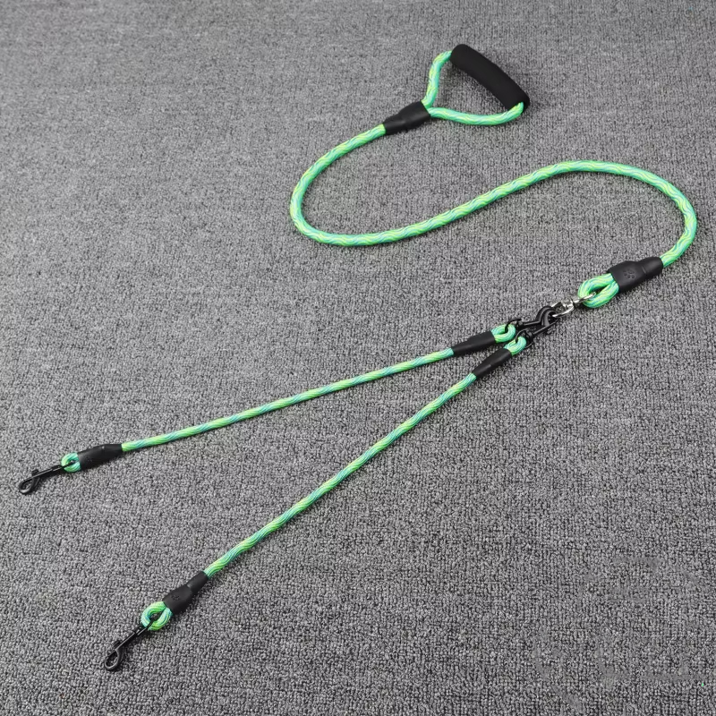 Dog Walking Rope Wave Pattern Double Leash Rope