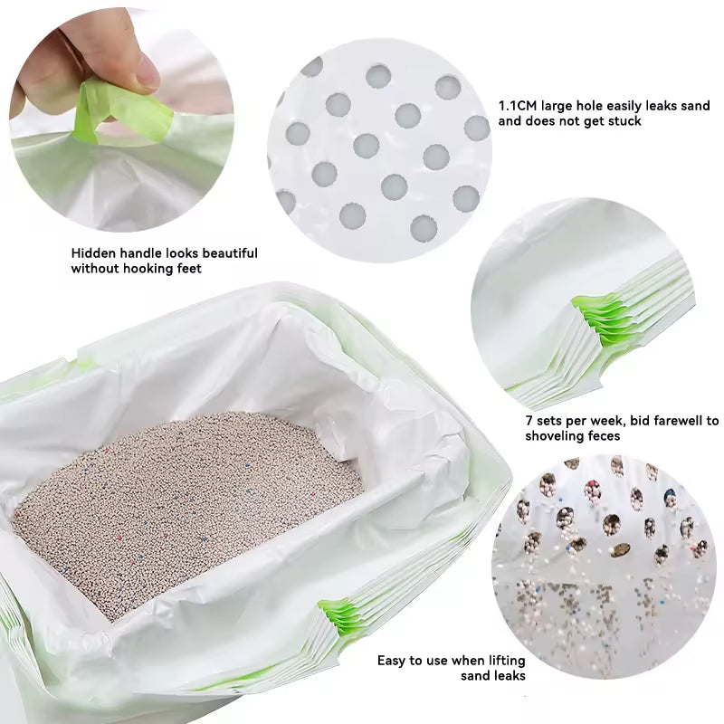 Cat Litter Poop Filter Bag with Holes